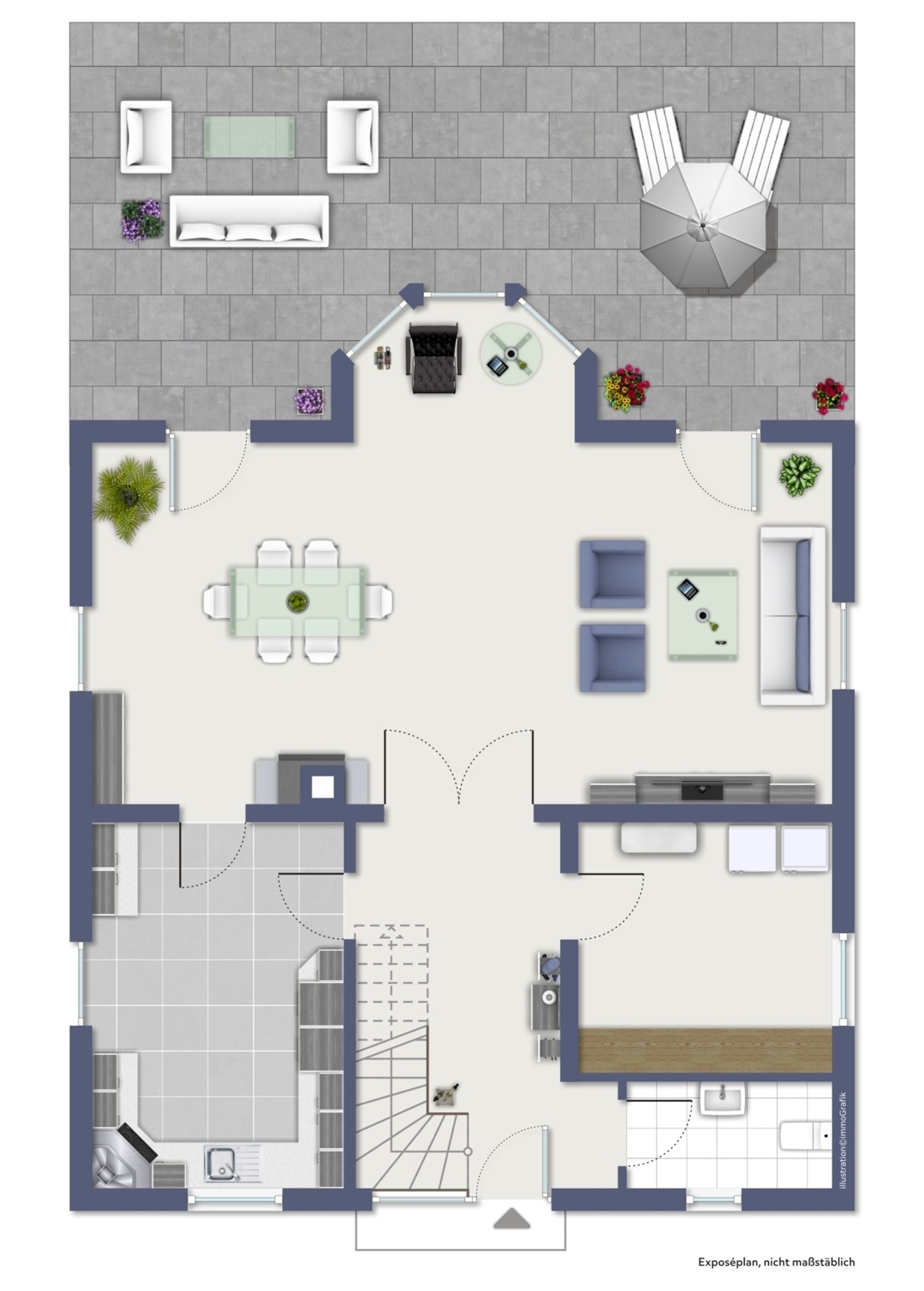 Einfamilienhaus mit weitläufigem Grundstück