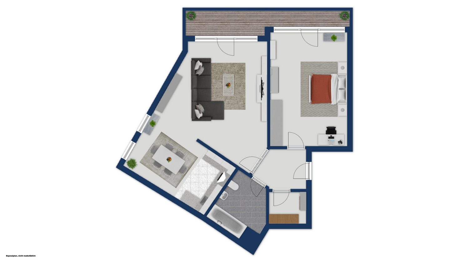 Zwei Zimmer, aber oho