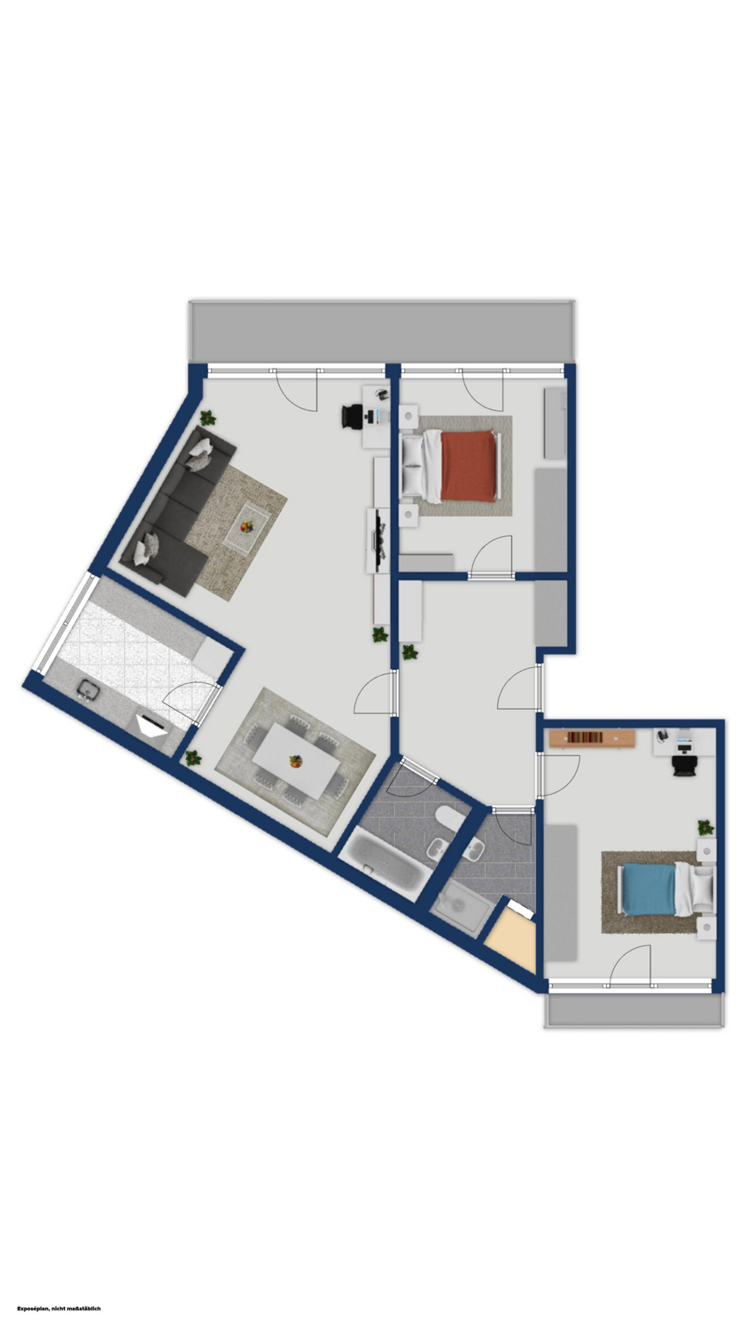 3 Zimmer für Ihre Ideen